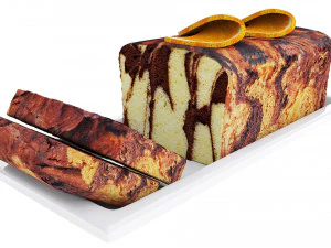 Orange Cake Collection 3 3D Model