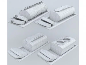 Orange Cake Collection 3 3D Model