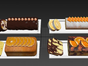 Orange Cake Collection 3 Modello 3D