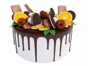 Orange Cake Collection 4 Model 3D