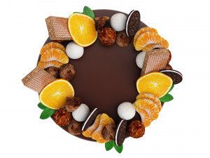 Orange Cake Collection 4 Model 3D