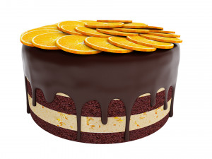 Orange Cake Collection 4 Model 3D