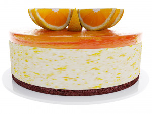 Orange Cake Collection 4 Model 3D