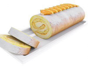 Orange Cake Collection 4 Model 3D