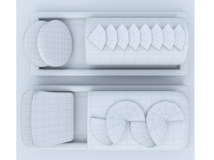 Orange Cake Collection 4 Model 3D