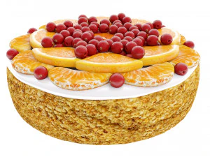 Orange Cake Collection 5 3D Model