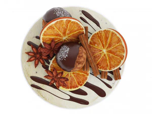 Orange Cake Collection 5 3D Model