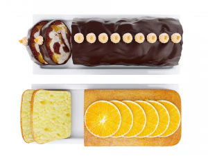 Orange Cake Collection 5 3D Model