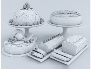 Orange Cake Collection 5 3D Model
