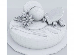 Orange Cake Collection 5 3D Model