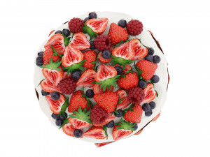Fruit berry cake collection Modelo 3D
