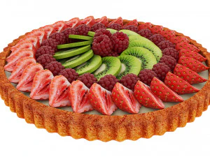 Fruit berry cake collection 3D Model