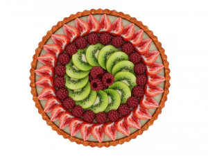 Fruit berry cake collection 3D Model