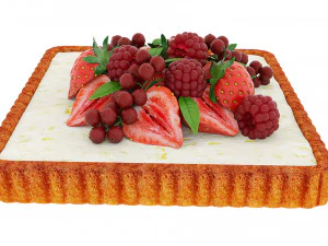 Fruit berry cake collection 3D Model