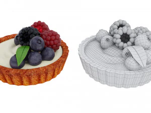 Fruit berry cake collection 3D Model