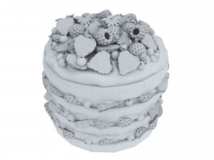 Fruit berry cake collection Modelo 3D