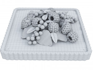 Fruit berry cake collection Modelo 3D