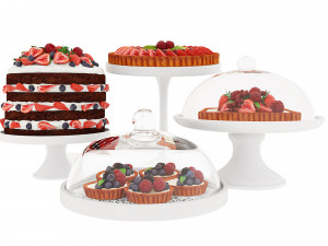 Fruit berry cake collection 3Dモデル