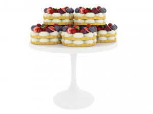 Fruit berry cake collection 2 3D Model