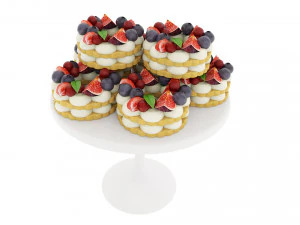Fruit berry cake collection 2 3D Model