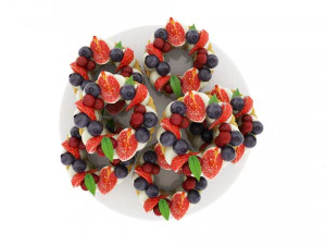 Fruit berry cake collection 2 3D Model
