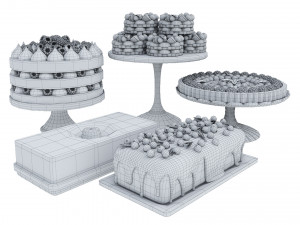 Fruit berry cake collection 2 Modèle 3D