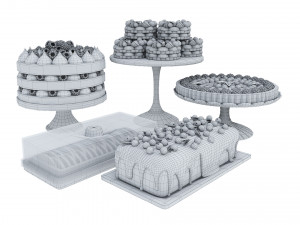 Fruit berry cake collection 2 Modèle 3D