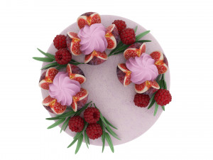 Fruit berry cake collection 3 Model 3D