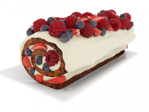 Fruit berry cake collection 3 3D Model