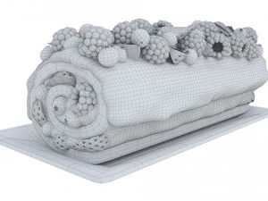 Fruit berry cake collection 3 3D Model