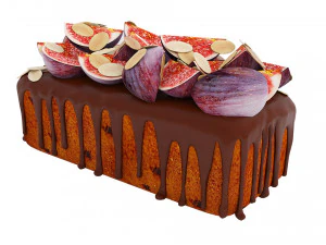 Almond Fig Loaf Cake 3D Model