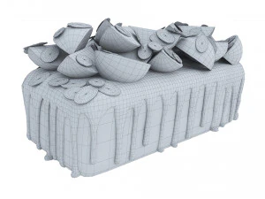 Almond Fig Loaf Cake 3D Model