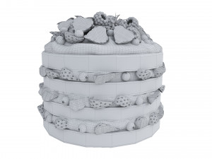Berry Chocolate Cake Modelo 3D