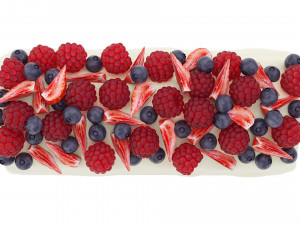 Berry Chocolate Cake Roll 3D Model