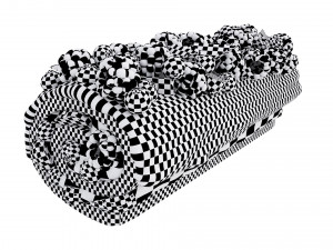 Berry Chocolate Cake Roll 3D Model