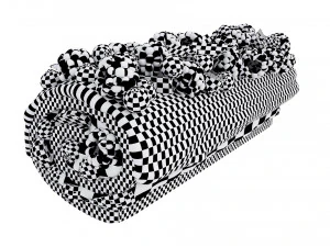 Berry Chocolate Cake Roll 3D Model