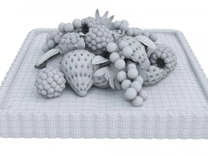Berry Quadratic Tart 3D Model