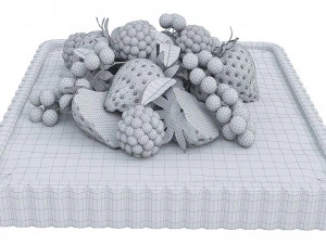 Berry Quadratic Tart 3D Model