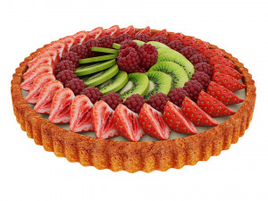 Fruit Berry Tart 3D Model
