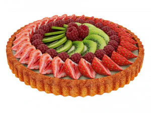 Obst-Beeren-Tarte 3D Modell