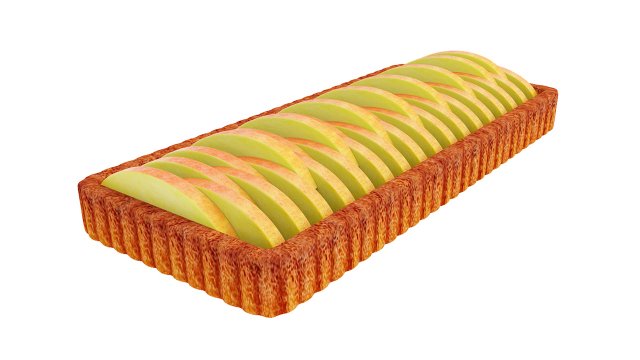 Peach Tart 3D Model .c4d .max .obj .3ds .fbx .stl .blend 