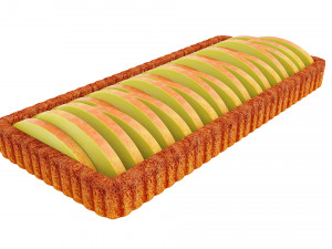 Peach Tart 3D Model