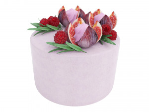 Violet Fig Cake 3D Model