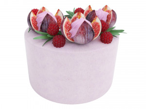 Violet Fig Cake 3D Model