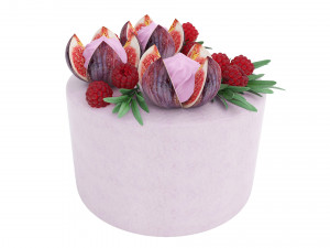 Violet Fig Cake 3D Model