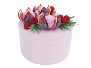 Violet Fig Cake 3D Model