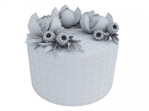 Violet Fig Cake 3D Model