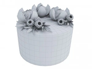 Violet Fig Cake 3D Model