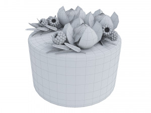 Violet Fig Cake 3D Model