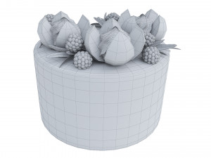 Violet Fig Cake 3D Model